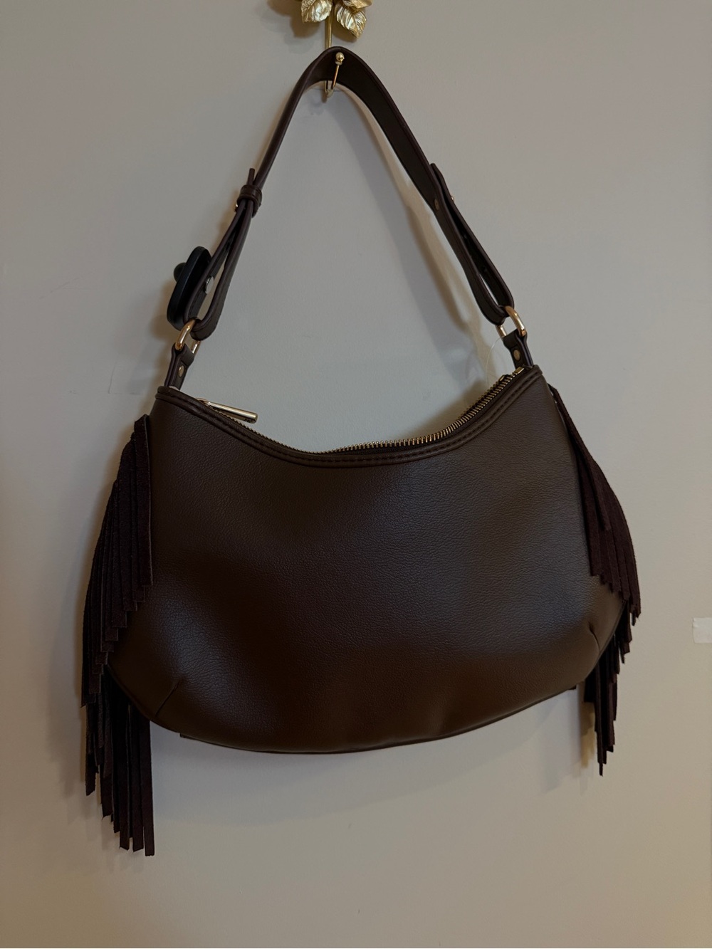 Sam Edelman Leather Brown and White Cowhide Shoulder Bag - Picture 4 of 11